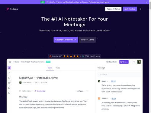Fireflies AI AI工具Logo - AI效率工具