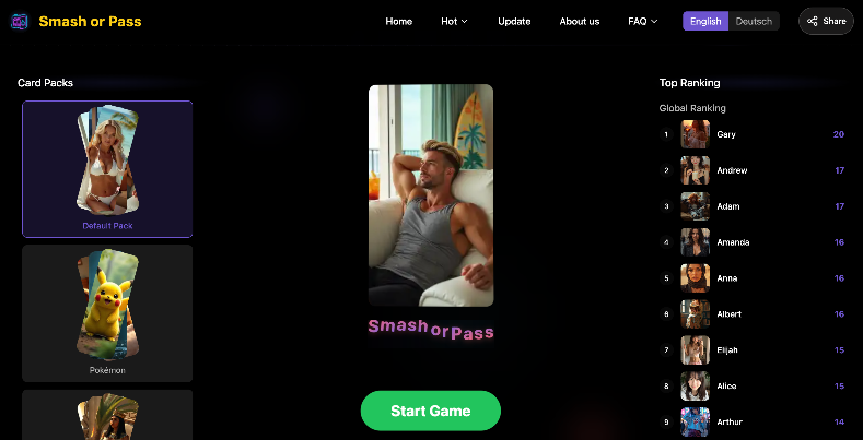 Smash or Pass AI工具Logo - AI虚拟伴侣